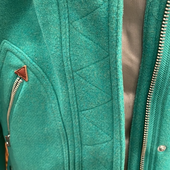 J CREW “CHATEAU” wool blend coat w faux fur trimmed hood - Picture 10 of 10